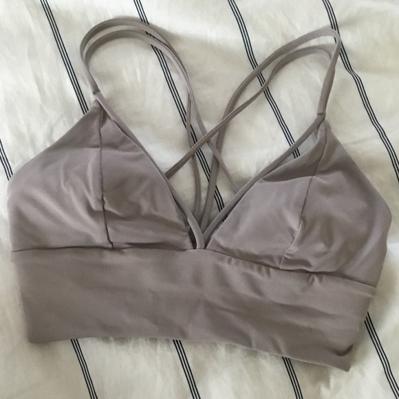 lululemon athletica Other - Mauve grey cross cross strappy bra longline